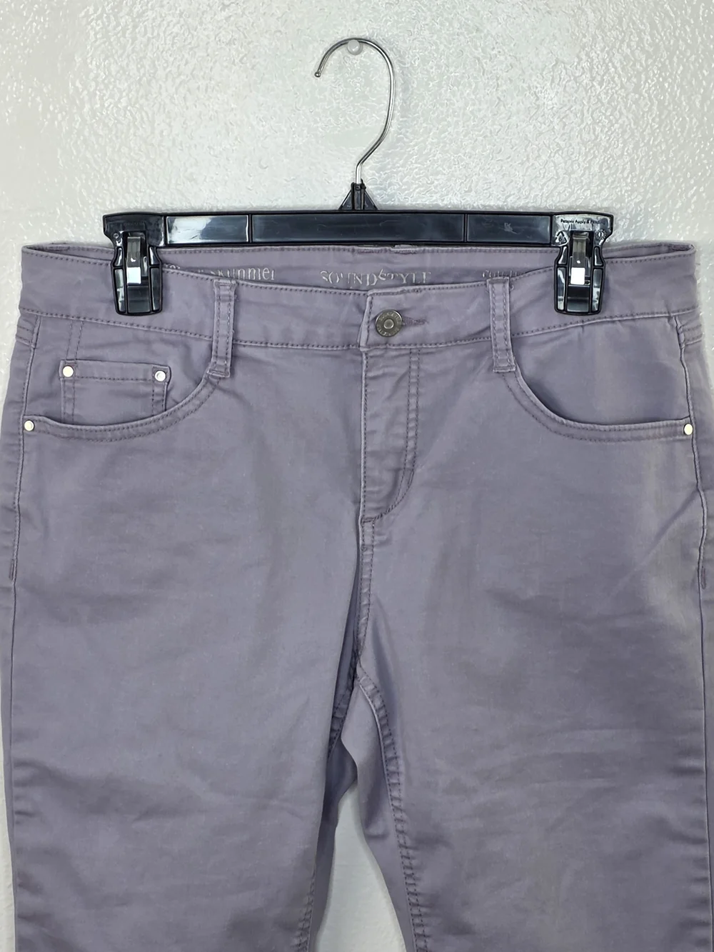 Soundstyle Mid-Length Jean Shorts in Lavender Size 10
